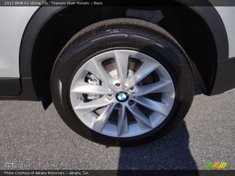 Titanium Silver Metallic / Black 2013 BMW X3 xDrive 28i