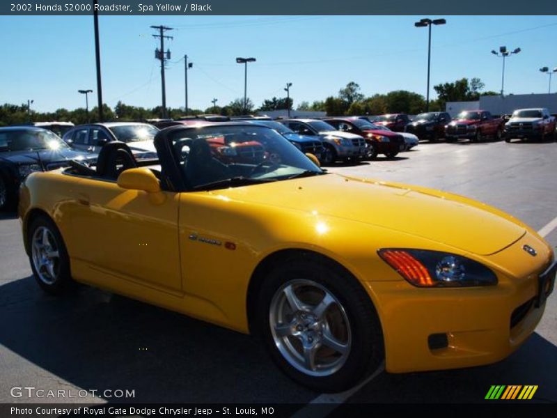 Spa Yellow / Black 2002 Honda S2000 Roadster