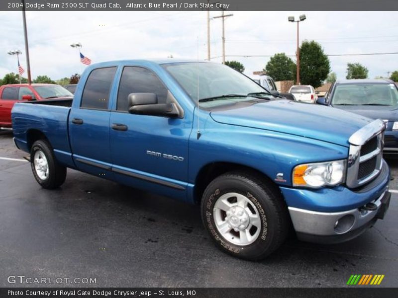 Atlantic Blue Pearl / Dark Slate Gray 2004 Dodge Ram 2500 SLT Quad Cab