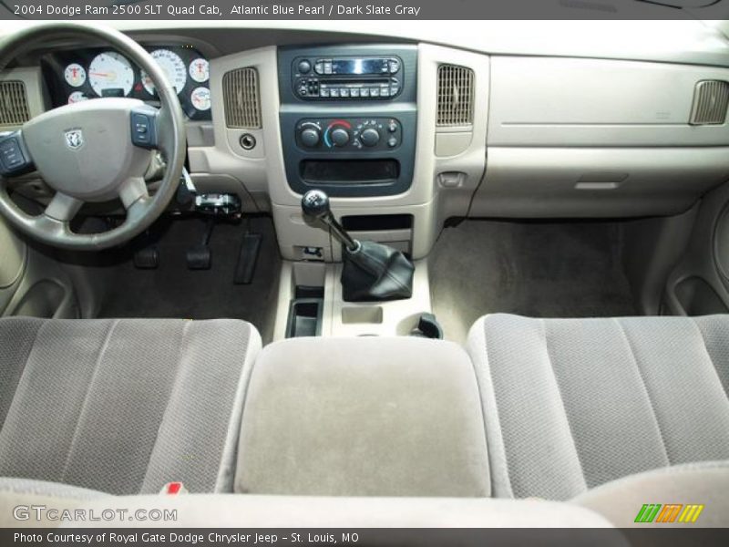 Atlantic Blue Pearl / Dark Slate Gray 2004 Dodge Ram 2500 SLT Quad Cab