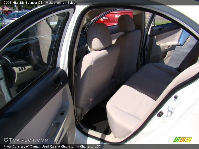 Wicked White / Beige 2008 Mitsubishi Lancer DE