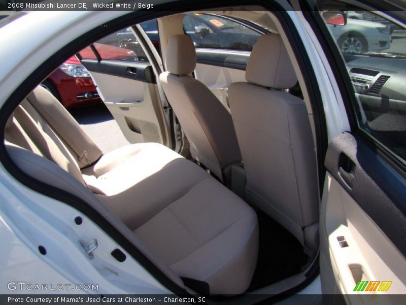 Wicked White / Beige 2008 Mitsubishi Lancer DE