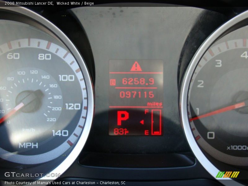 Wicked White / Beige 2008 Mitsubishi Lancer DE