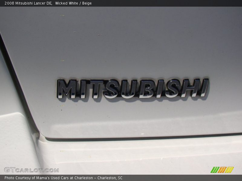 Wicked White / Beige 2008 Mitsubishi Lancer DE