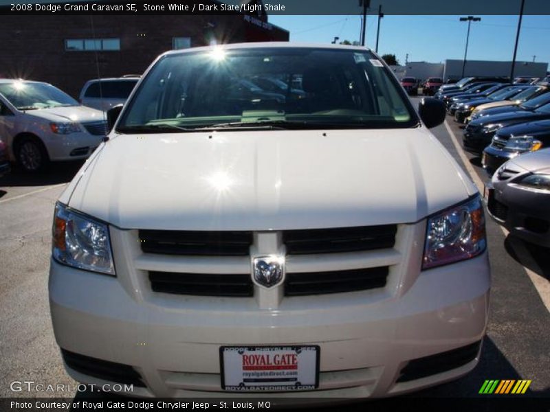 Stone White / Dark Slate/Light Shale 2008 Dodge Grand Caravan SE