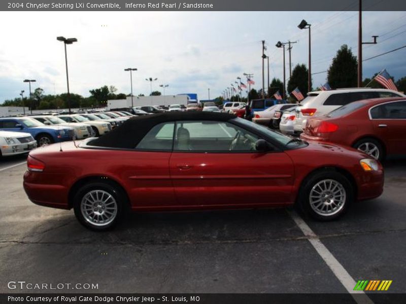 Inferno Red Pearl / Sandstone 2004 Chrysler Sebring LXi Convertible