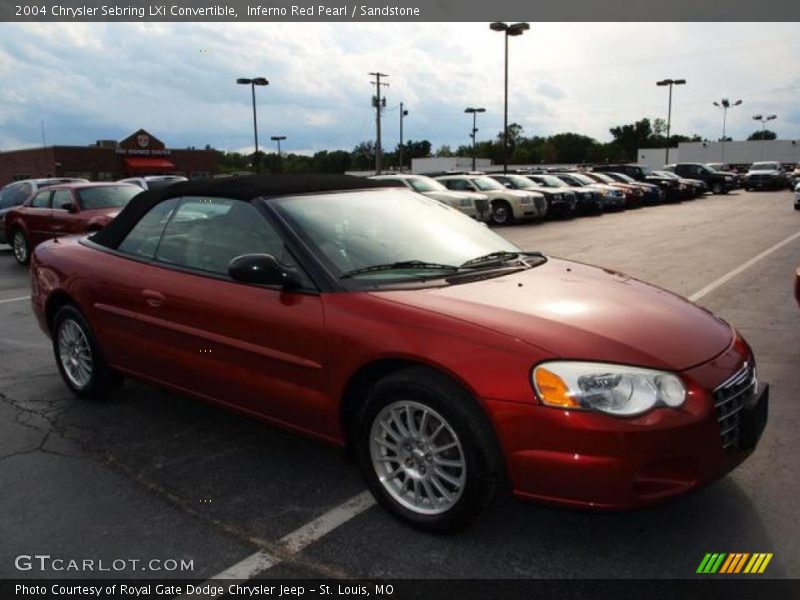 Inferno Red Pearl / Sandstone 2004 Chrysler Sebring LXi Convertible