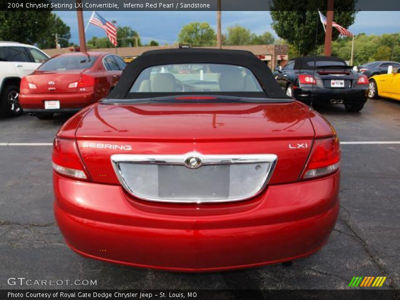 Inferno Red Pearl / Sandstone 2004 Chrysler Sebring LXi Convertible