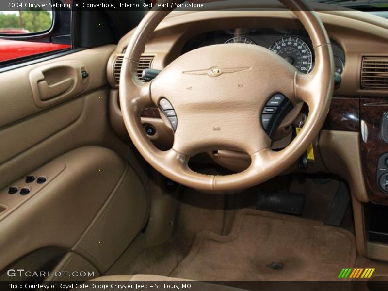 Inferno Red Pearl / Sandstone 2004 Chrysler Sebring LXi Convertible