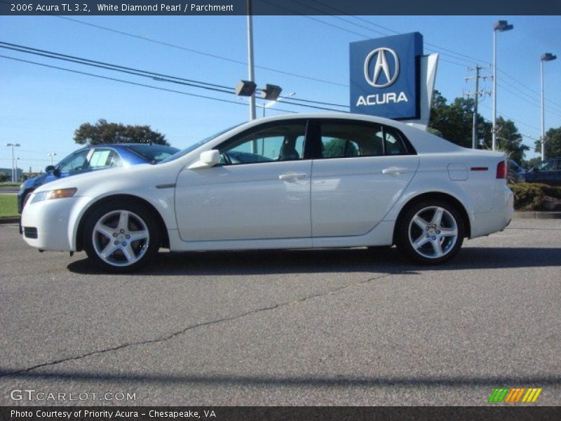 White Diamond Pearl / Parchment 2006 Acura TL 3.2