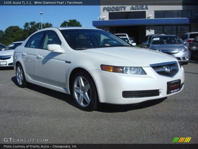 White Diamond Pearl / Parchment 2006 Acura TL 3.2