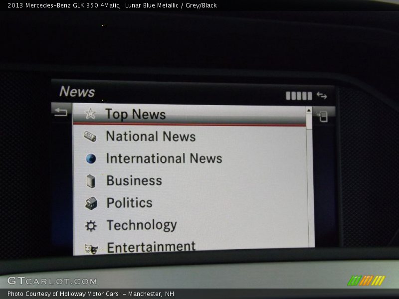 Lunar Blue Metallic / Grey/Black 2013 Mercedes-Benz GLK 350 4Matic