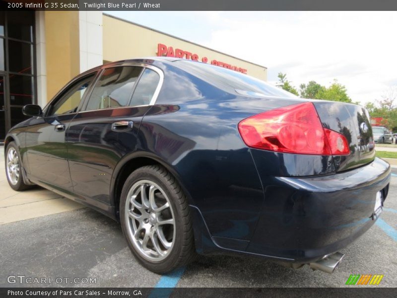 Twilight Blue Pearl / Wheat 2005 Infiniti G 35 Sedan