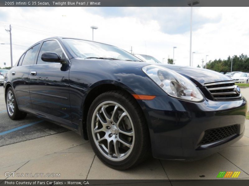 Twilight Blue Pearl / Wheat 2005 Infiniti G 35 Sedan