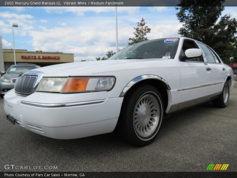 Vibrant White / Medium Parchment 2002 Mercury Grand Marquis LS
