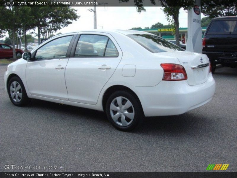 Polar White / Dark Charcoal 2008 Toyota Yaris Sedan