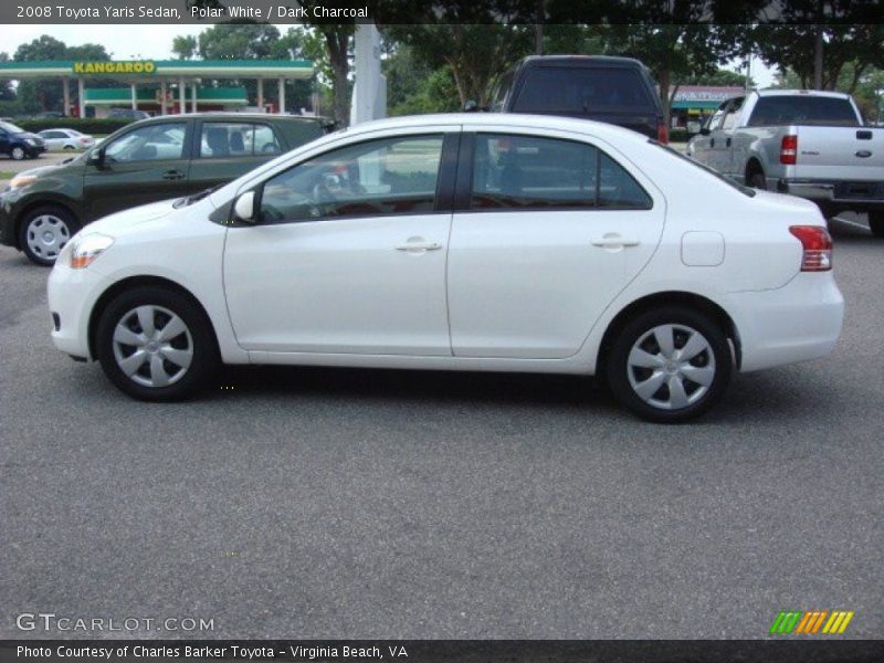 Polar White / Dark Charcoal 2008 Toyota Yaris Sedan