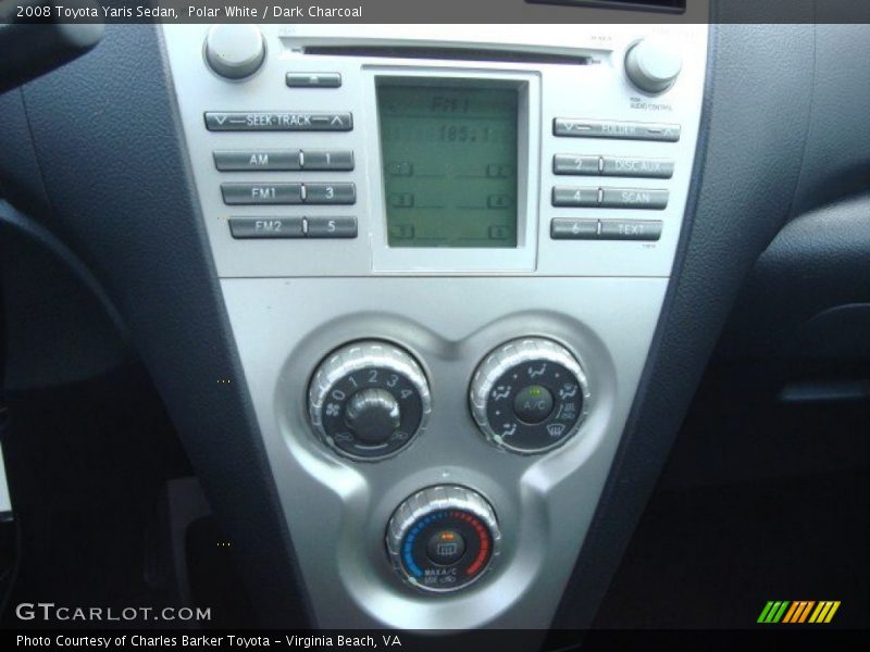 Polar White / Dark Charcoal 2008 Toyota Yaris Sedan