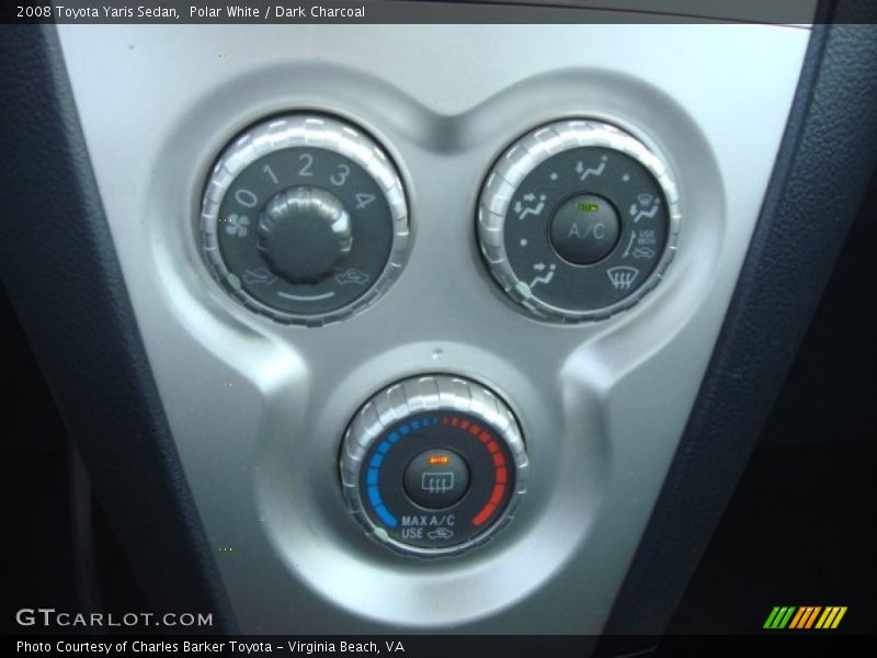 Polar White / Dark Charcoal 2008 Toyota Yaris Sedan