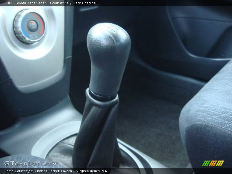 Polar White / Dark Charcoal 2008 Toyota Yaris Sedan