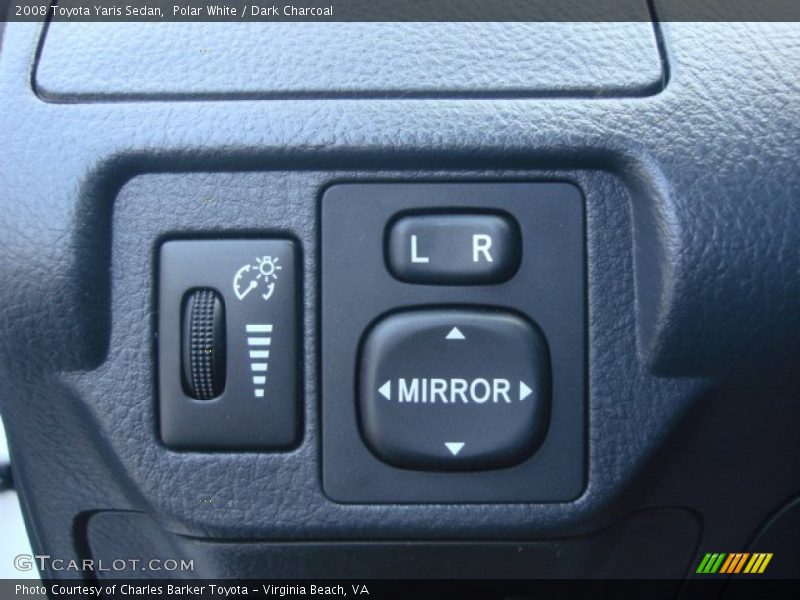 Polar White / Dark Charcoal 2008 Toyota Yaris Sedan