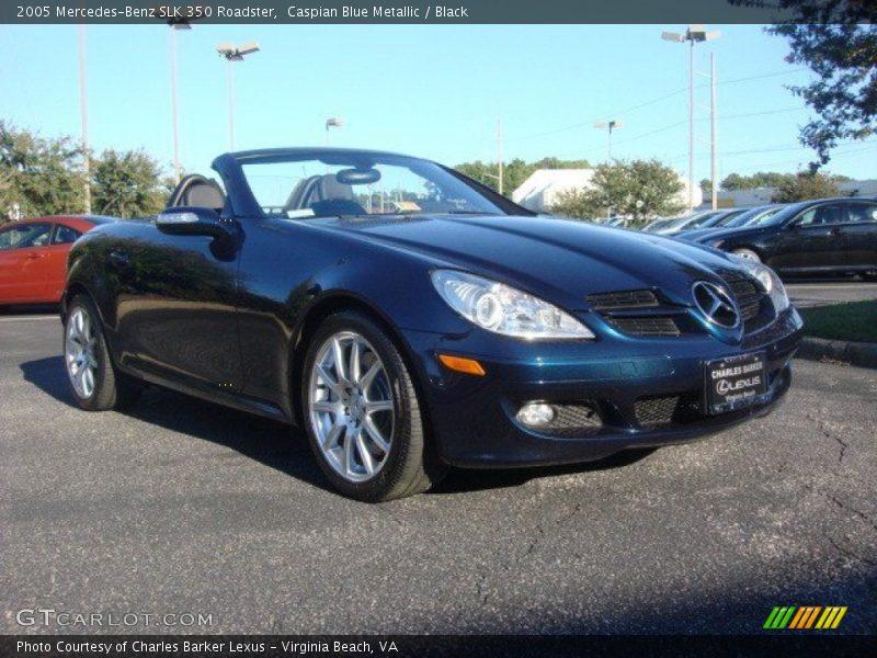 Caspian Blue Metallic / Black 2005 Mercedes-Benz SLK 350 Roadster