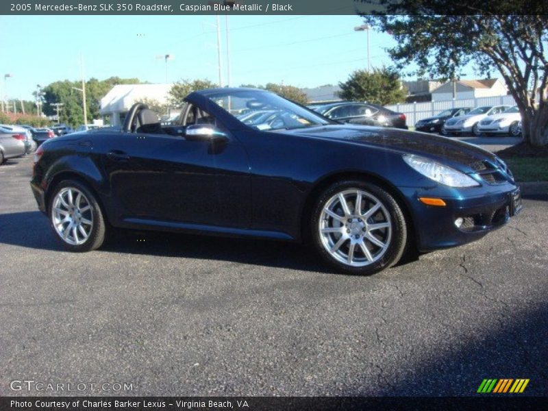 Caspian Blue Metallic / Black 2005 Mercedes-Benz SLK 350 Roadster