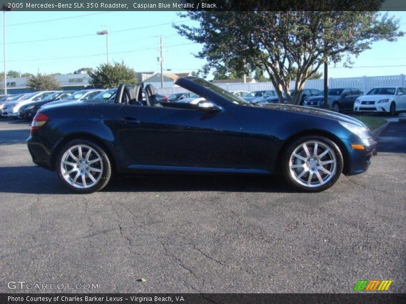 Caspian Blue Metallic / Black 2005 Mercedes-Benz SLK 350 Roadster