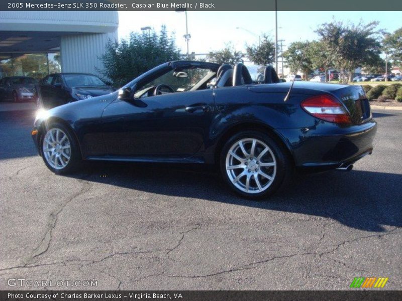 Caspian Blue Metallic / Black 2005 Mercedes-Benz SLK 350 Roadster