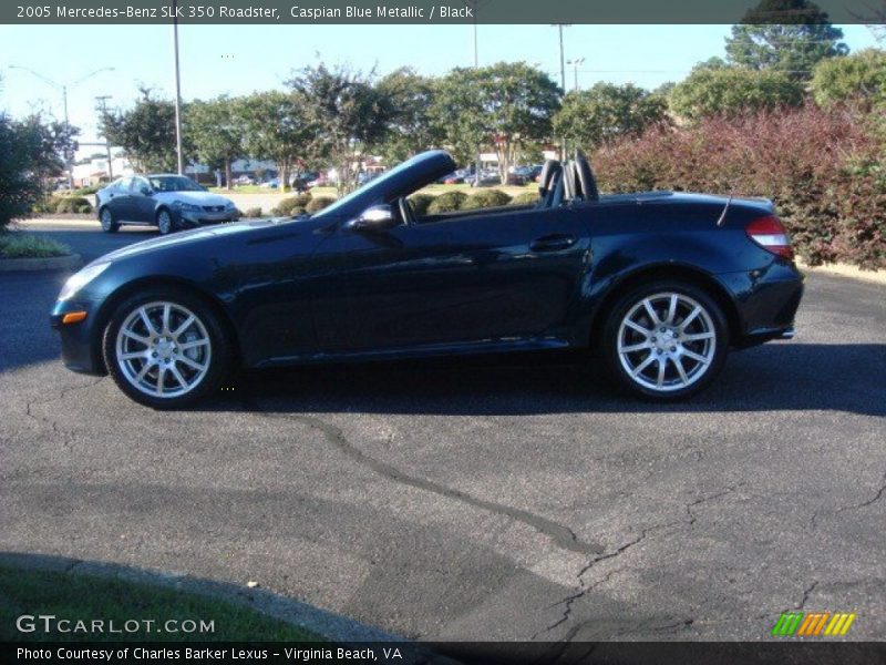 Caspian Blue Metallic / Black 2005 Mercedes-Benz SLK 350 Roadster