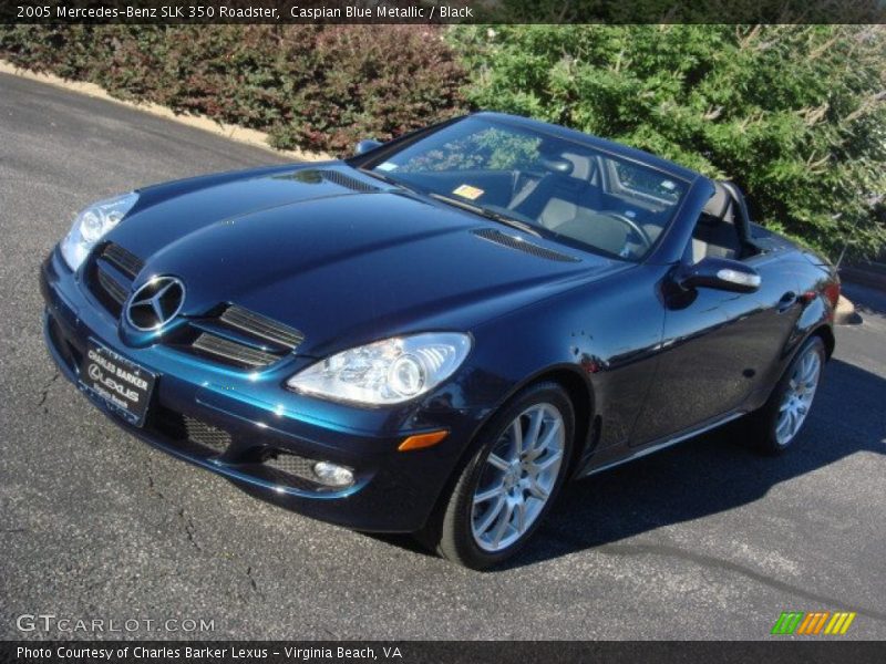 Caspian Blue Metallic / Black 2005 Mercedes-Benz SLK 350 Roadster