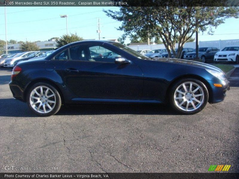 Caspian Blue Metallic / Black 2005 Mercedes-Benz SLK 350 Roadster