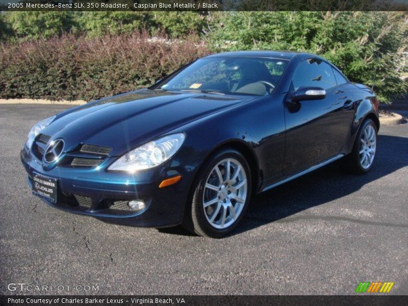 Caspian Blue Metallic / Black 2005 Mercedes-Benz SLK 350 Roadster