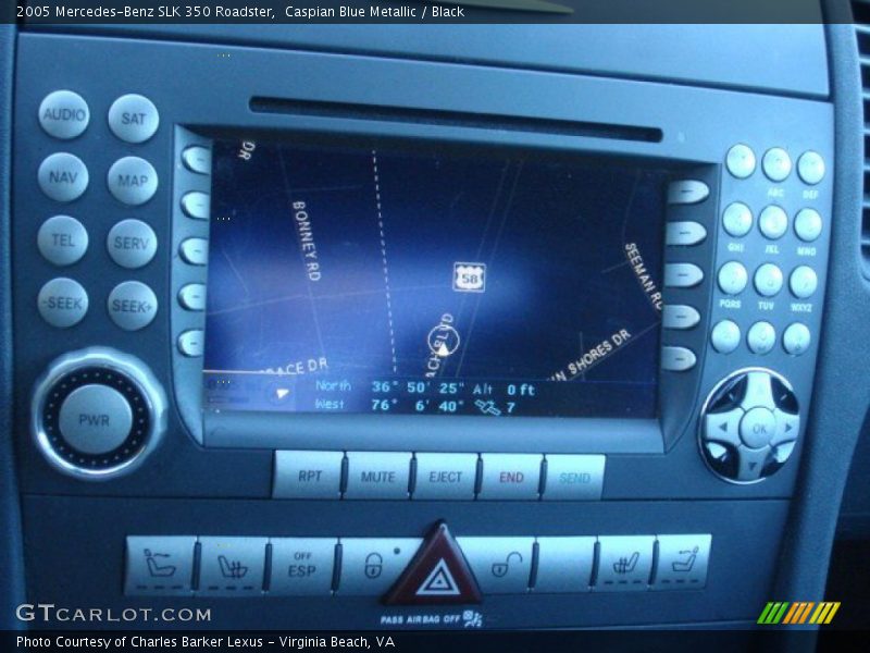 Caspian Blue Metallic / Black 2005 Mercedes-Benz SLK 350 Roadster
