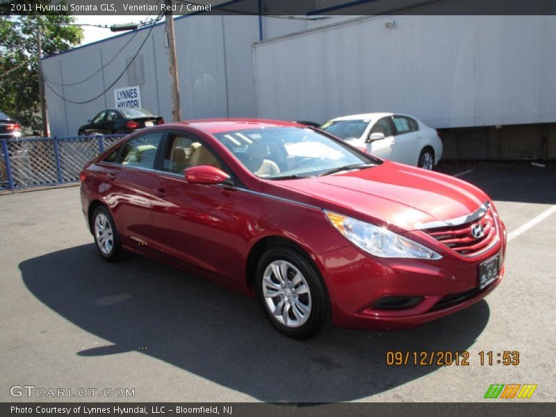 Venetian Red / Camel 2011 Hyundai Sonata GLS