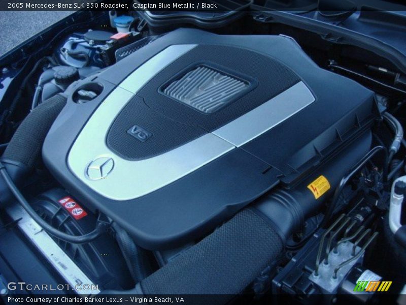 Caspian Blue Metallic / Black 2005 Mercedes-Benz SLK 350 Roadster