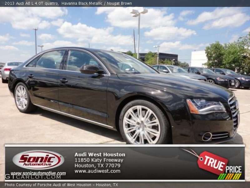 Havanna Black Metallic / Nougat Brown 2013 Audi A8 L 4.0T quattro