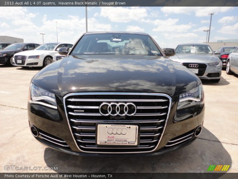 Havanna Black Metallic / Nougat Brown 2013 Audi A8 L 4.0T quattro