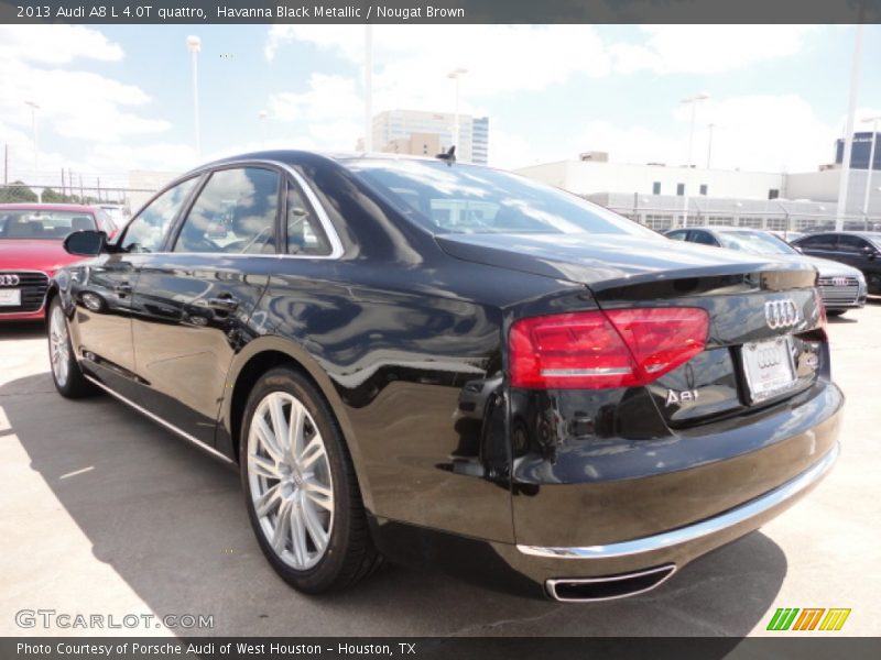 Havanna Black Metallic / Nougat Brown 2013 Audi A8 L 4.0T quattro