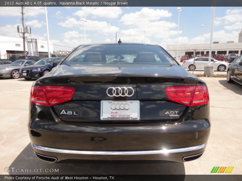 Havanna Black Metallic / Nougat Brown 2013 Audi A8 L 4.0T quattro