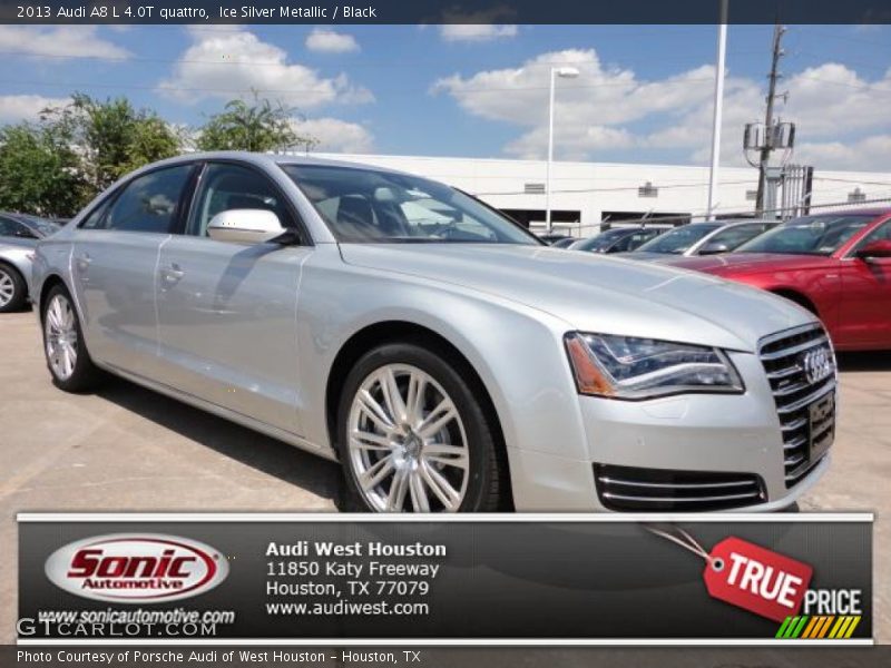 Ice Silver Metallic / Black 2013 Audi A8 L 4.0T quattro