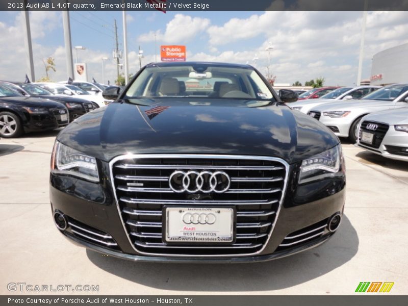 Emerald Black Metallic / Velvet Beige 2013 Audi A8 L 4.0T quattro