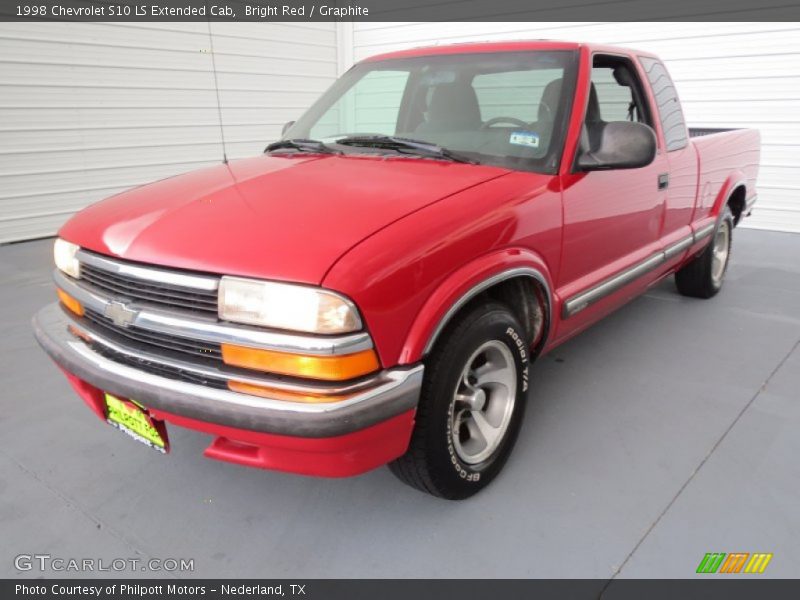 Bright Red / Graphite 1998 Chevrolet S10 LS Extended Cab