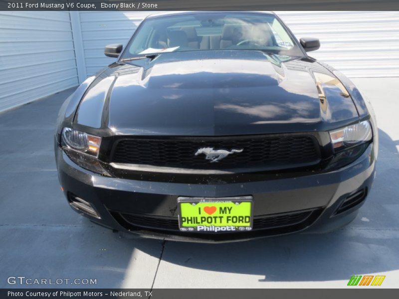 Ebony Black / Stone 2011 Ford Mustang V6 Coupe