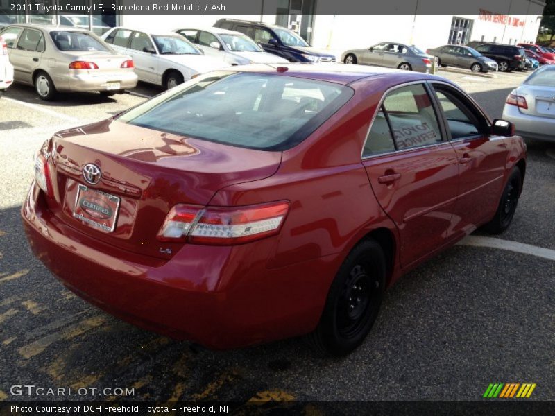 Barcelona Red Metallic / Ash 2011 Toyota Camry LE