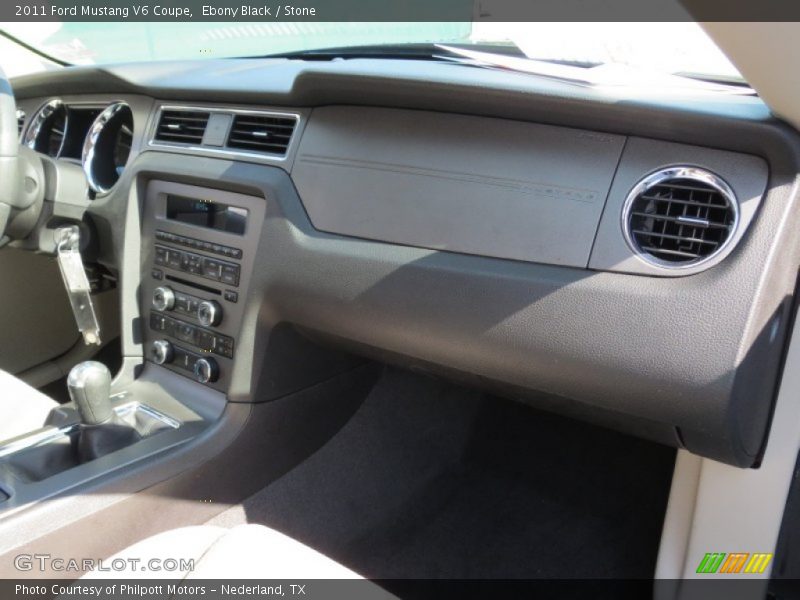 Ebony Black / Stone 2011 Ford Mustang V6 Coupe