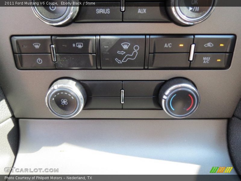 Ebony Black / Stone 2011 Ford Mustang V6 Coupe