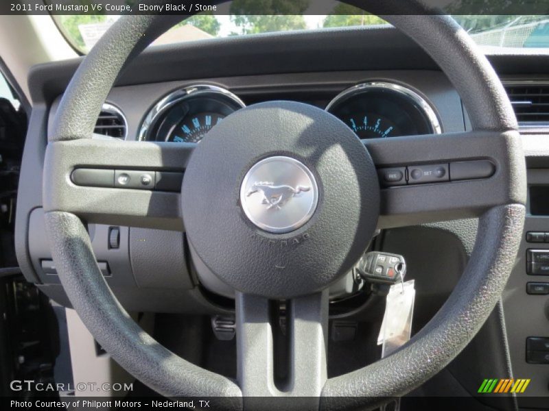 Ebony Black / Stone 2011 Ford Mustang V6 Coupe