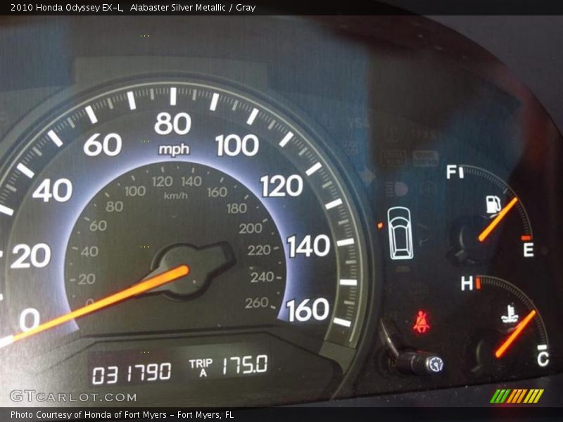Alabaster Silver Metallic / Gray 2010 Honda Odyssey EX-L