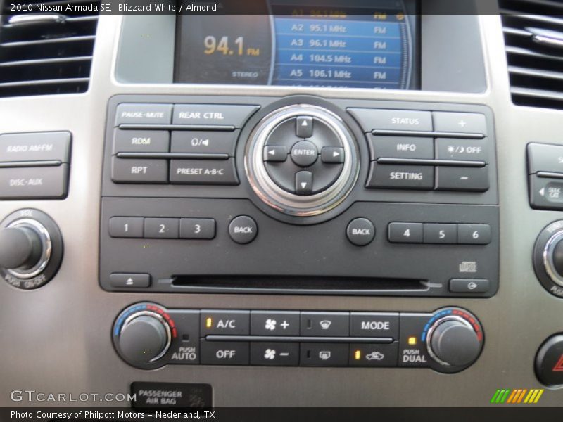 Blizzard White / Almond 2010 Nissan Armada SE